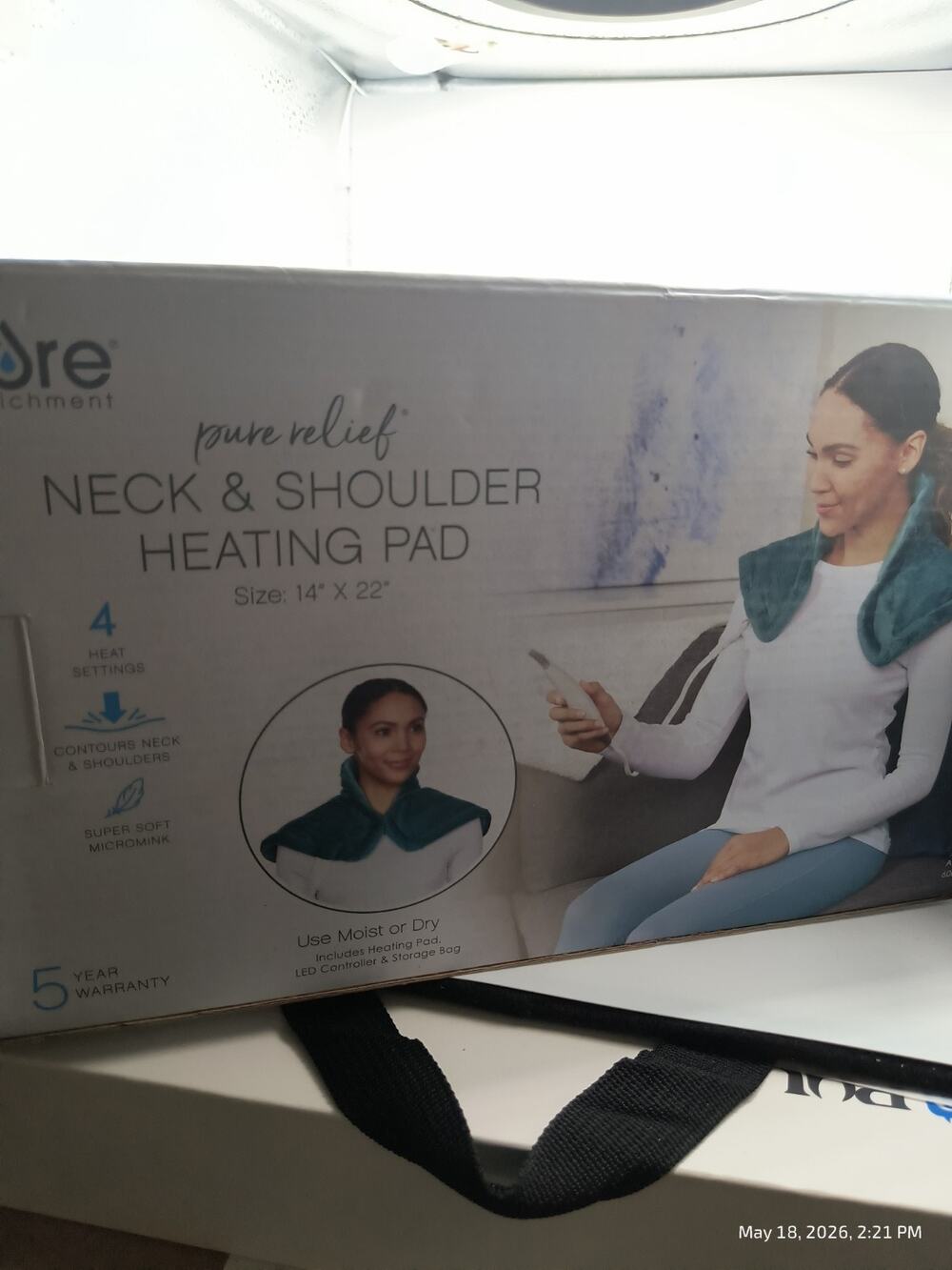Pure Enrichment Pure Relief Neck & Shoulder Heating Pad - 14 Inch x 22 Inch